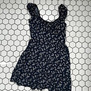 navy floral hollister dress size xs